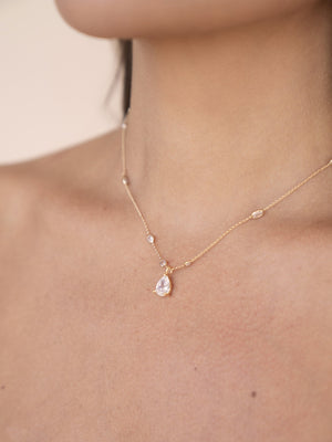 Delicate Crystal Pendant Necklace