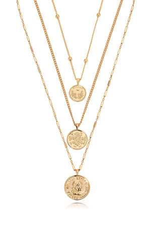 Three Coins Necklace Set - Ettika