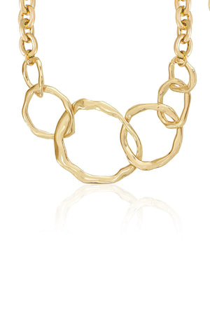 Interlocking Golden Chain Necklace