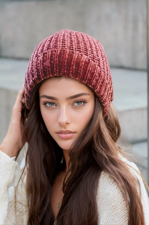 Soft Chenille Beanie Hats & Hair