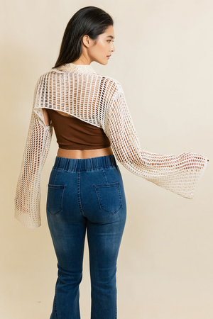 Loom Knitted Cropped Sweater