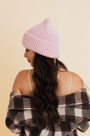 Chill Vibes Soft Ribbed Square Top Beanie