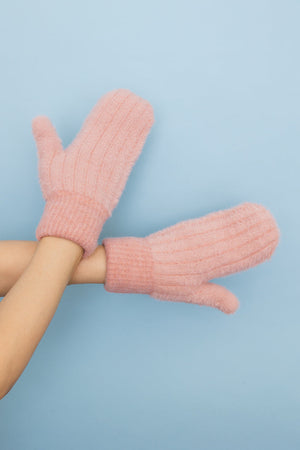 Plush Pastel Fuzzy Winter Mittens 🧤