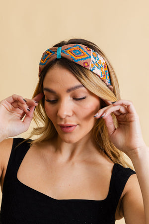 Wild West Charm Beaded Embroidered Headband