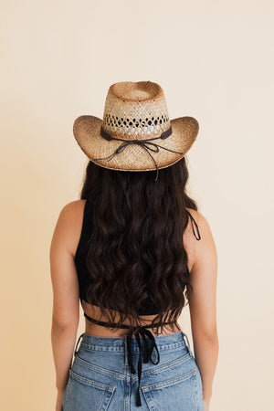 Turquoise Crown Burnt Ombre Western Cowgirl Rancher Hat 🐮