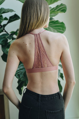 Delicate Sheer Lace Minimal Chantilly Triangle Bralette