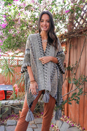 Cuddle Season Crochet Patterned Ruana