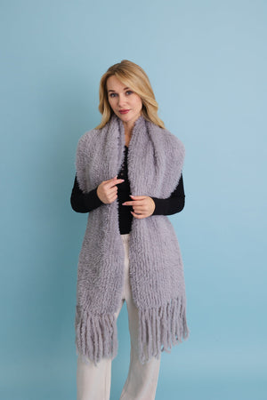 Ultra Soft Boucle Fringe Blanket Scarf