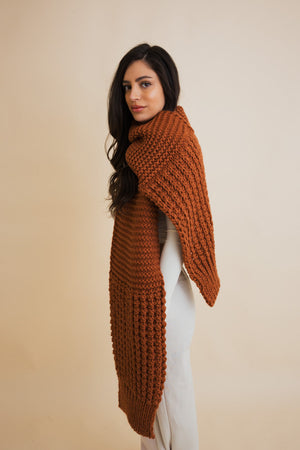 Waffle Weave Cozy Edge Scarf