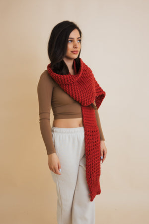 Waffle Weave Cozy Edge Scarf