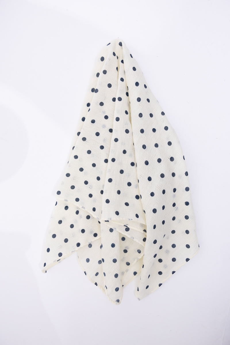 Light printed small pattern neck scarf, a stylish accessory for any outfit.