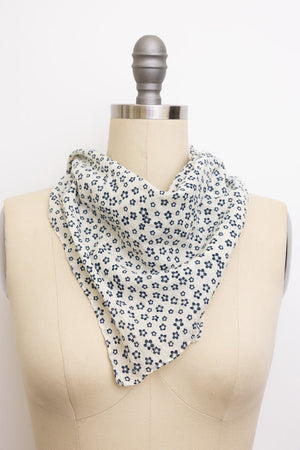 Star small print lightweight scarf, a modern accessory for layering.