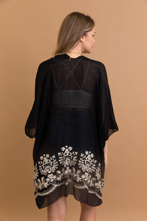 Enchanted Bloom Embroidered Kimono