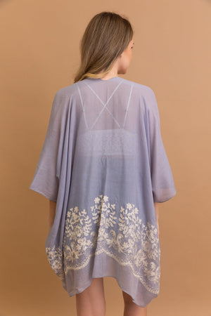 Enchanted Bloom Embroidered Kimono