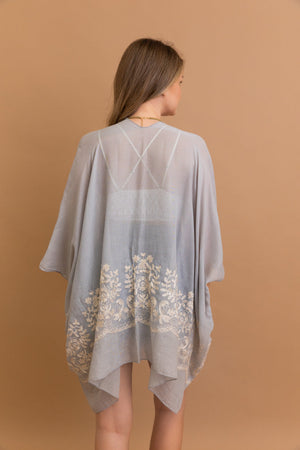 Enchanted Bloom Embroidered Kimono