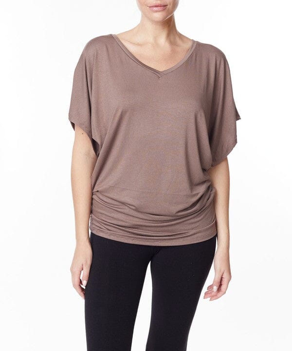 BAMBOO SK COLLECTION SIGNATURE TUNIC TOP Fabina MOCHA S 