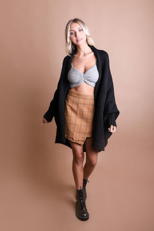 Bat Sleeve Knit Cardigan Ponchos Leto Collection 