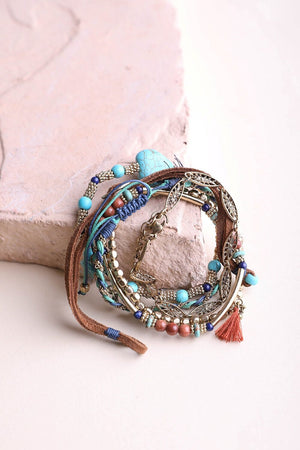 Beaded Suede Bracelet Jewelry Leto Collection 