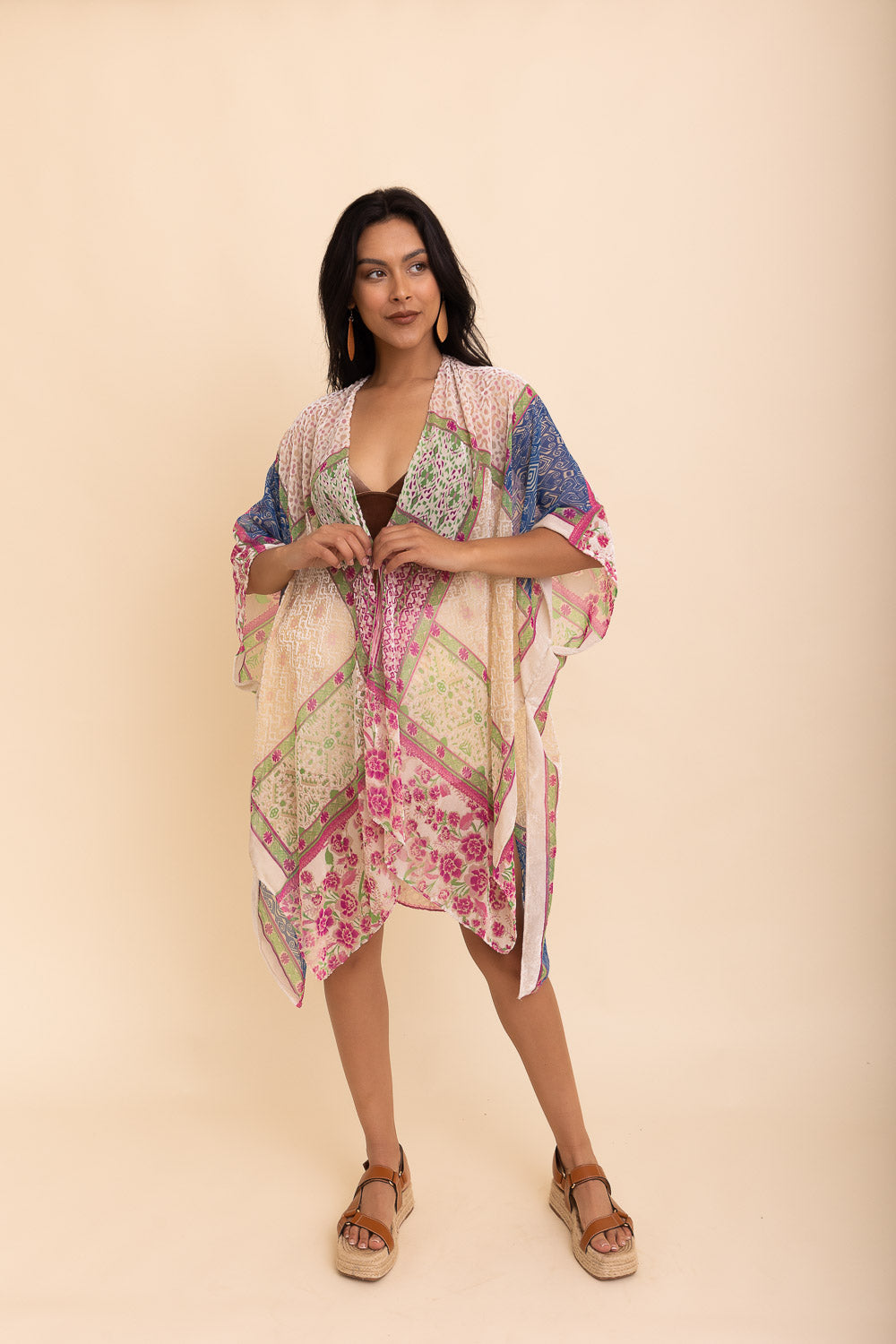 Boho Bliss Burnout Velvet Kimono