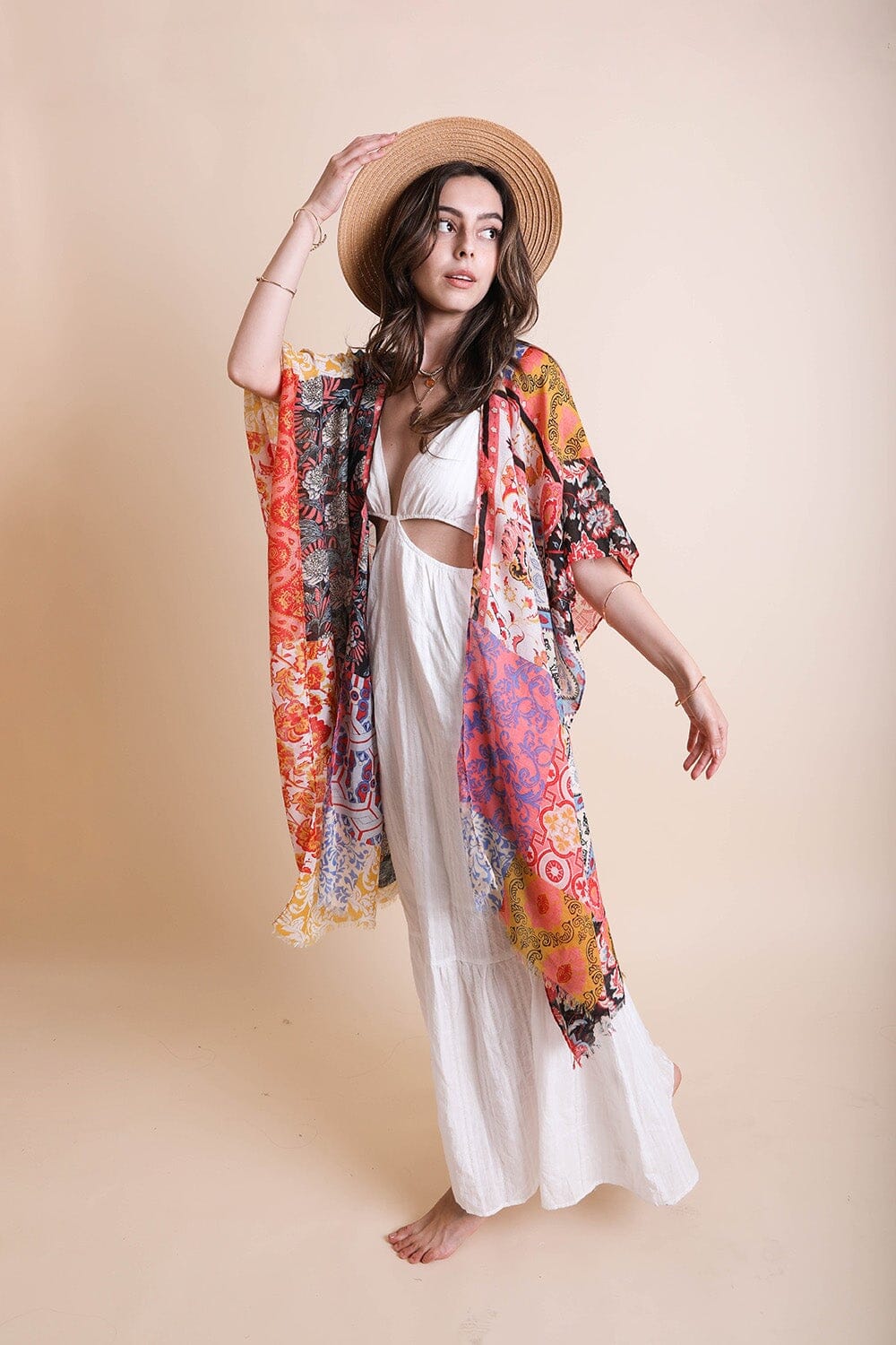 Boho Patchwork Kimono Kimono Leto Collection 