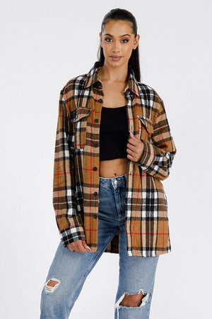 Boyfriend Brushed Flannel Shacket WEIV 