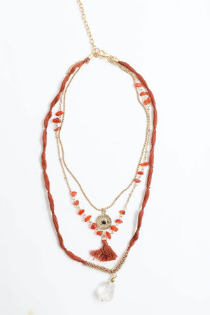 Carnelian Layered Necklace Jewelry Leto Collection 