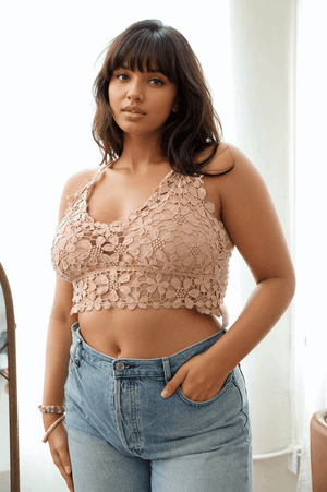 Crochet Daisy Longline Bralette Plus Bralette Leto Collection 