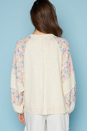 Balloon Floral Long Sleeve Top