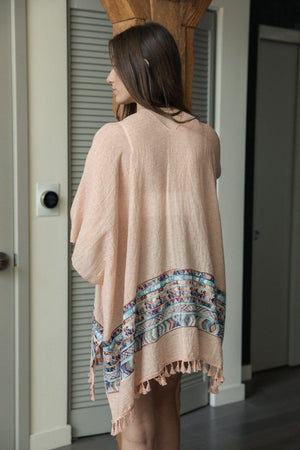 Embroidered Geometric Kimono Kimono Leto Collection 