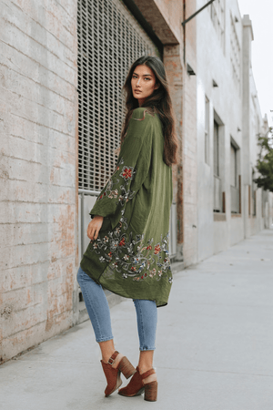 Flower Child Long Kimono Cardigan Kimono Leto Collection 