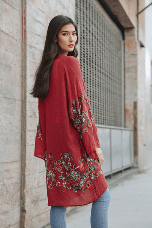 Flower Child Long Kimono Cardigan Kimono Leto Collection 