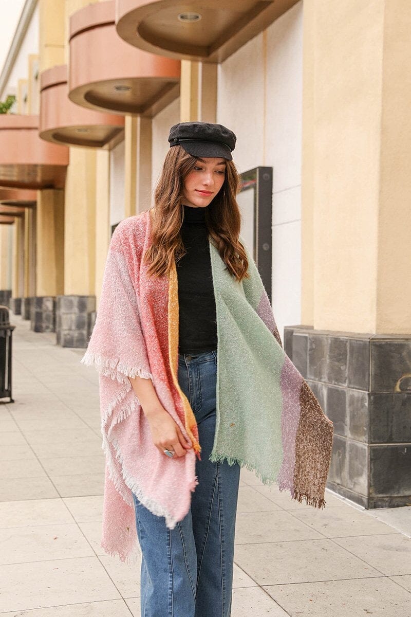 High Low Dip Dye Kimono Ponchos Leto Collection One Size 