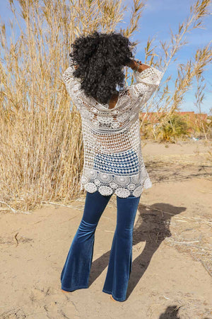 Lace-Up Crochet Tunic Kimono Leto Collection 