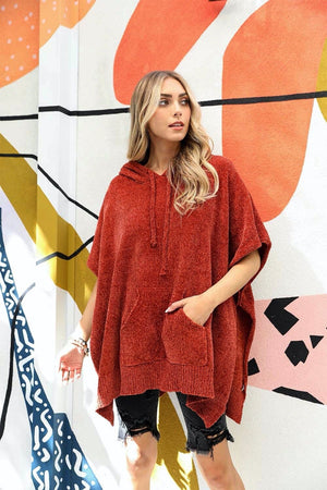 Modernized Hooded Poncho Ponchos Leto Collection 