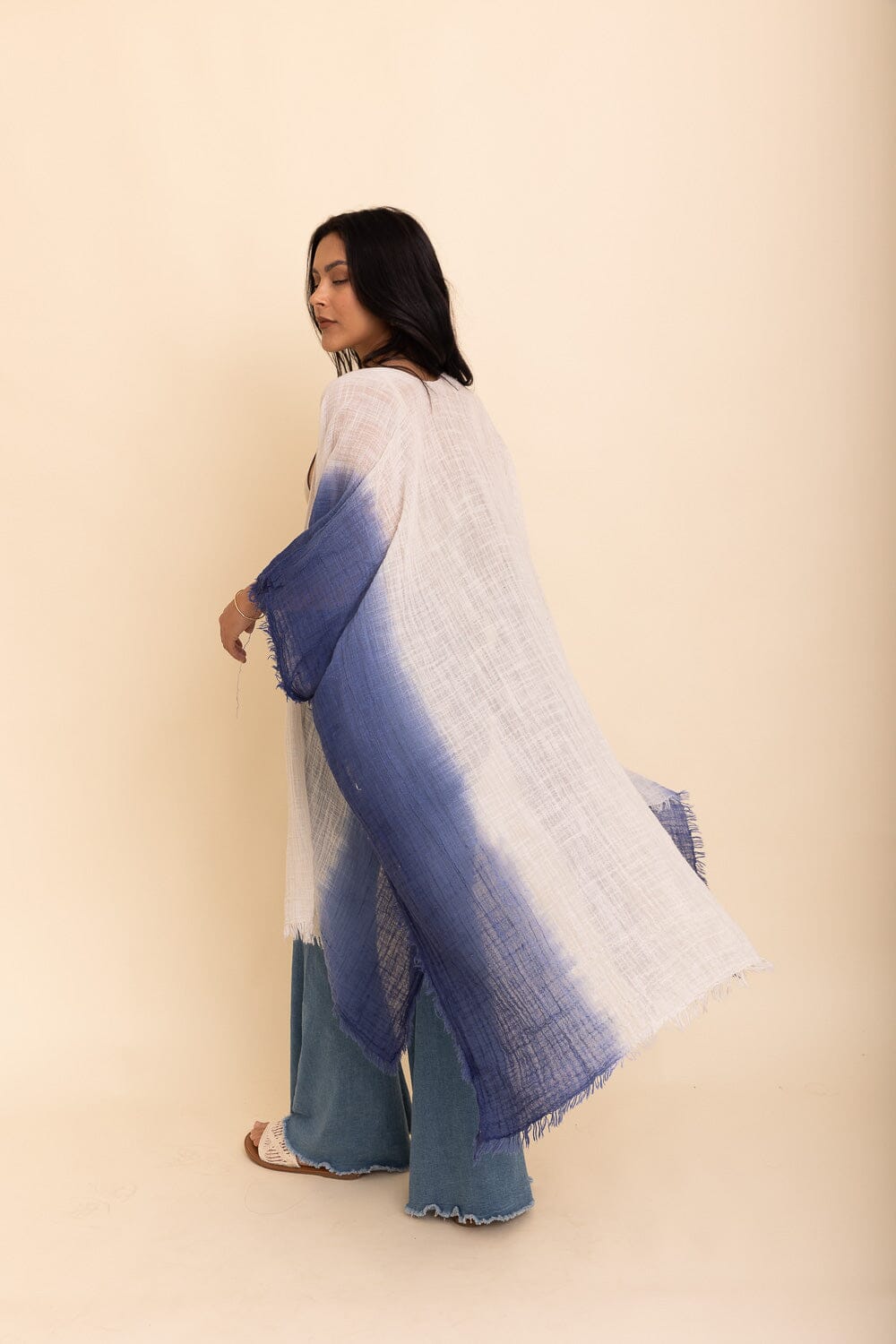 Mystic Hues Cotton Kimono Kimonos Leto Collection One Size Ocean 