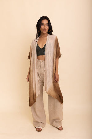 Mystic Hues Cotton Kimono Kimonos Leto Collection One Size Tan 