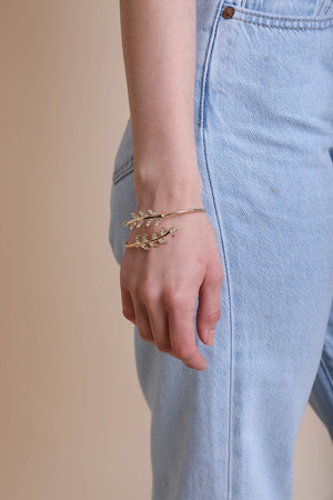 Olive Branch Minimal Bracelet Jewelry Leto Collection 