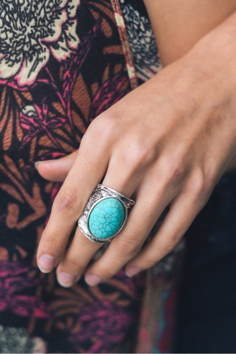 Robin's Egg Turquoise Ring Jewelry Leto Collection 