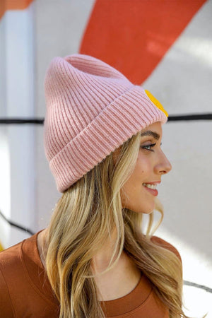 Smiley Face Ribbed Beanie 🙂 Beanies Leto Collection 