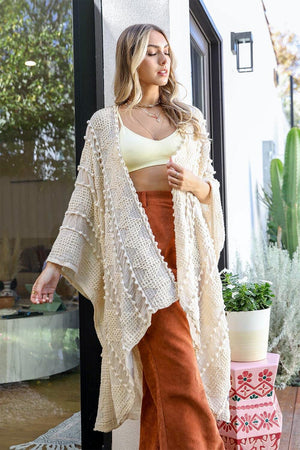 Soft Embroidered Zig Zag Kimono Kimono Leto Collection 