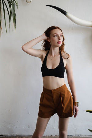 Solid Halter Bralette XS/S / Black