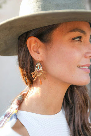 Suede Fringe Beaded Earrings Jewelry Leto Collection 