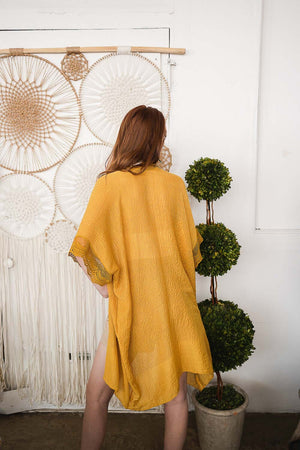 Sunshine Lace Trim Kimono Kimono Leto Collection 