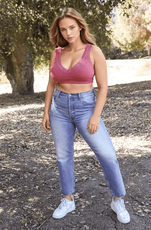 Trendy Lace Trim Bralette for Plus Sizes - Get Yours! 🛍️ Bralette Leto Collection 