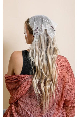 Tulle Lace Poppy Headscarf Hats & Hair Leto Collection 