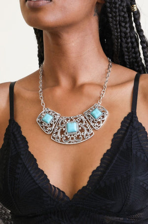 Turquoise Deco Necklace Jewelry Leto Collection 