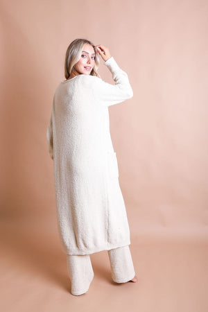 Ultra-soft Boucle Longline Cardigan Ponchos Leto Collection 