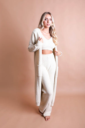 Ultra-soft Boucle Longline Cardigan Ponchos Leto Collection 