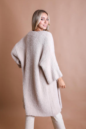 Ultra-Soft Luxe Mohair Knit Cardigan Ponchos