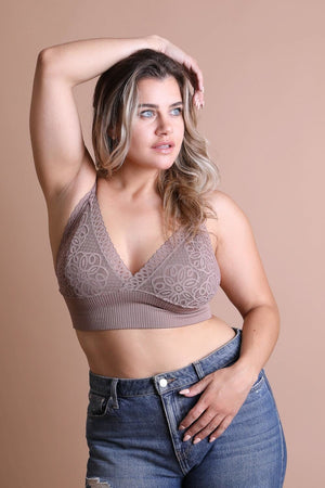 Waistband Loop Lace Brami Plus Leto Collection Mocha 